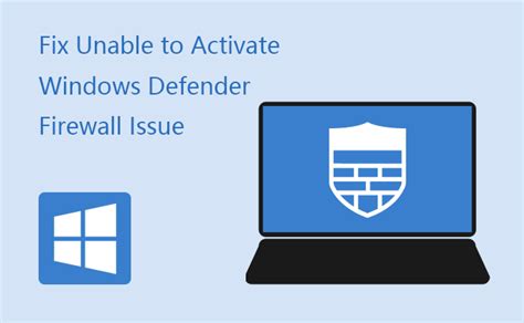 How to activate windows defender firewall